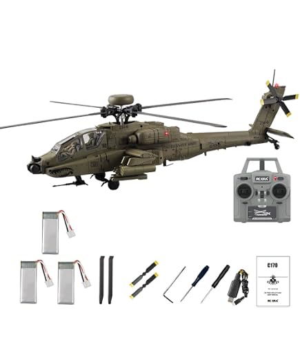Amazon | C170 AH-64D 1/48 RCジャイロヘリコプター オプティカル